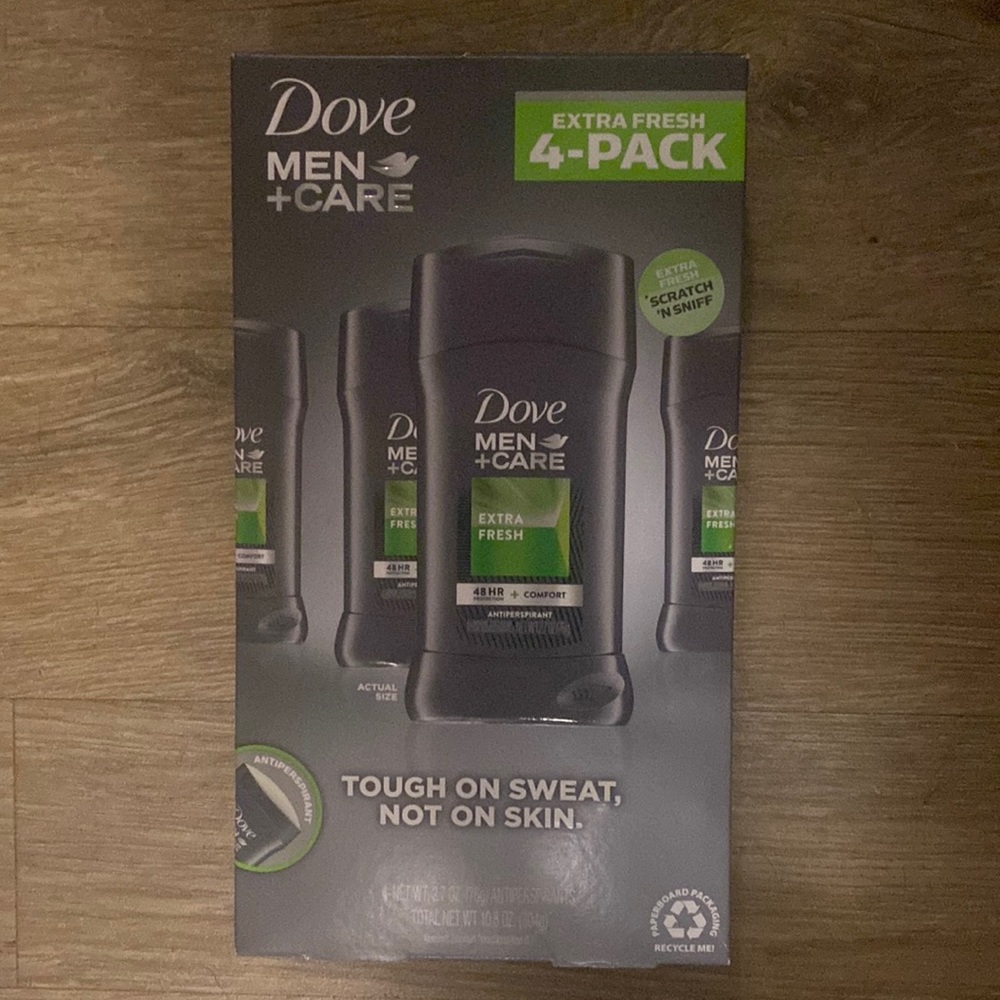 Never Opened Doves Men’s Care 4 pack of Deodorant!!